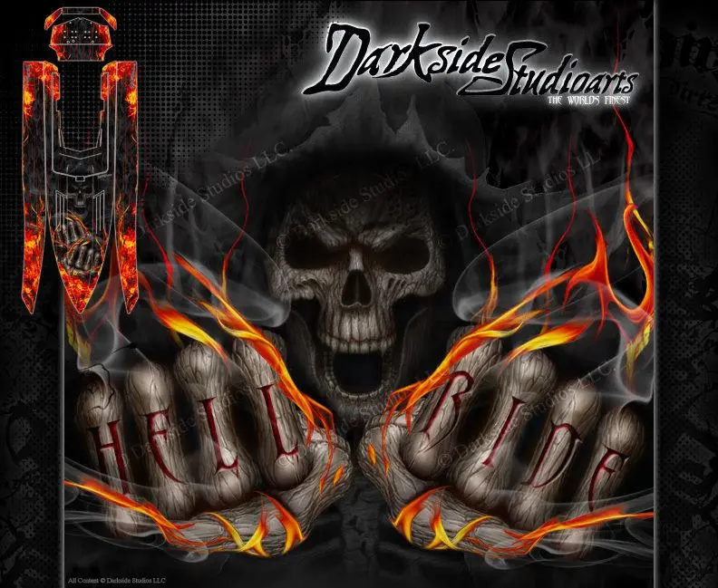 'Hell Ride' Themed Graphics Kit Fits Pro Boat Shockwave 36" # Prb2050t 1