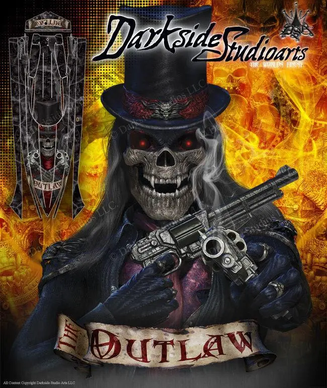'The Outlaw' Graphics Skin Decal Kit Pre-Cut To Fit Traxxas Spartan Boats 1