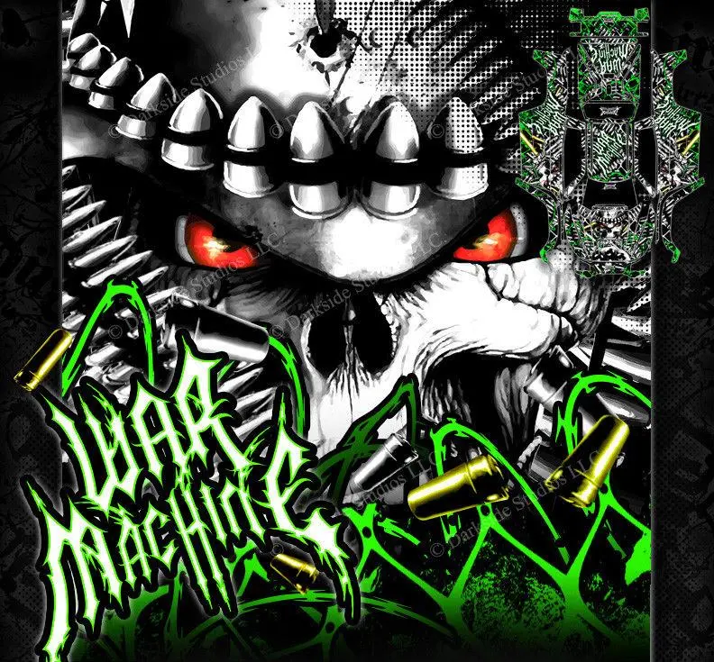 'War Machine' Graphics Wrap Fits Traxxas X-Maxx Proline Ford Raptor, Chevy Silverado, Brute Bash & Stock Body 1