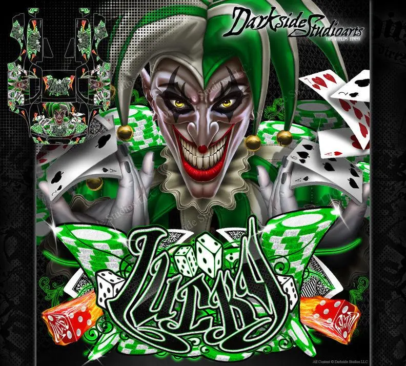 'Lucky' Joker Themed Graphics Wrap Kit Fits Losi 5Ive-T Lexan Body # Losb8105 1