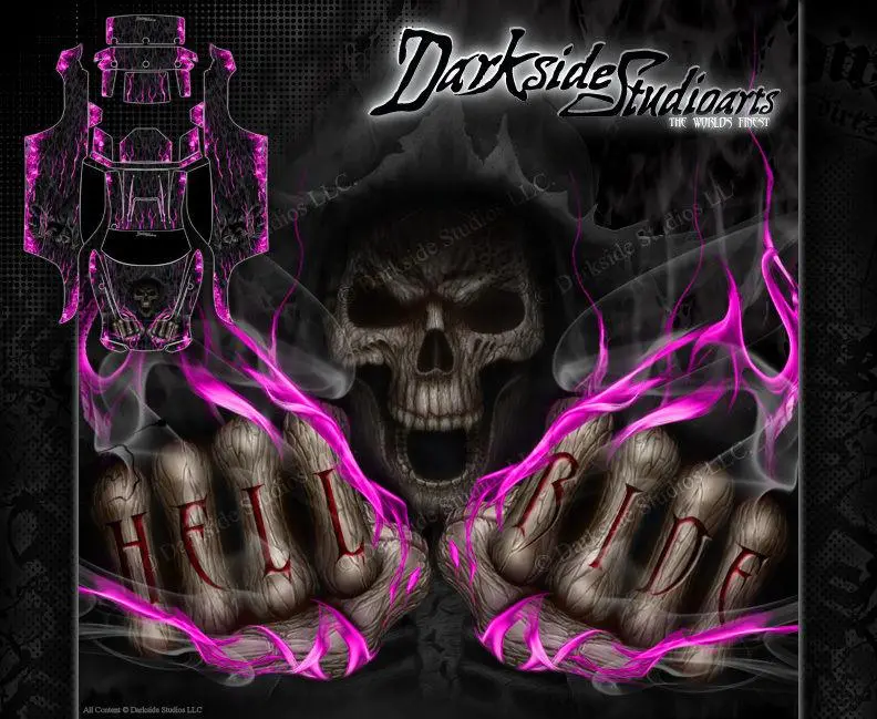 'Hell Ride' Graphics Wrap Skin Kit Fits Traxxas Rustler Tra3714 Body Parts 1