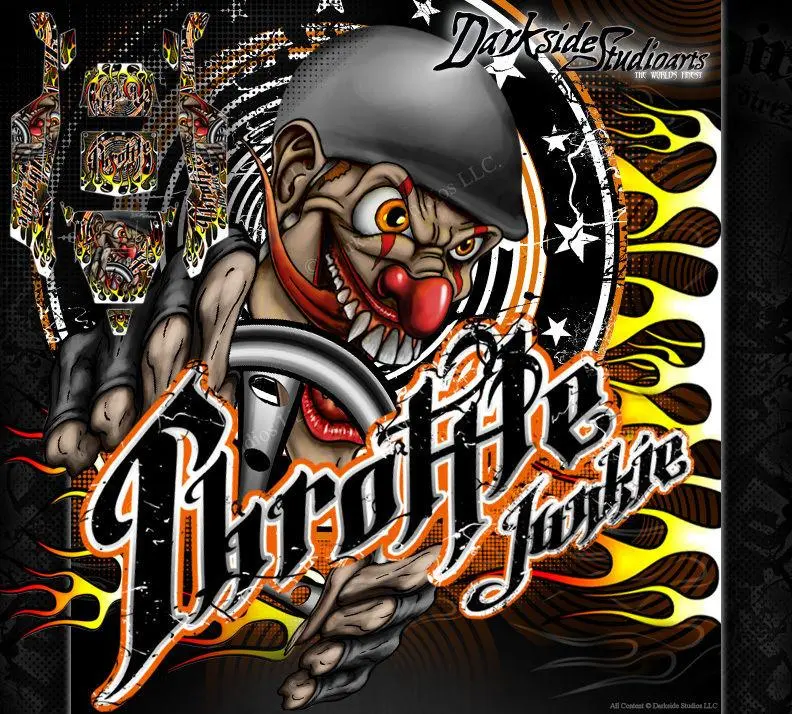 'Throttle Junkie' Wrap Decal Skin Kit For Axial Yeti Monster Buggy 1/8 Body # Ax31039 1