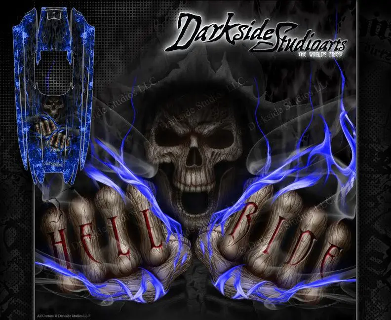 'Hell Ride' Graphics Wrap Skin Decals Fits Traxxas Dcb M41 Catamaran 1