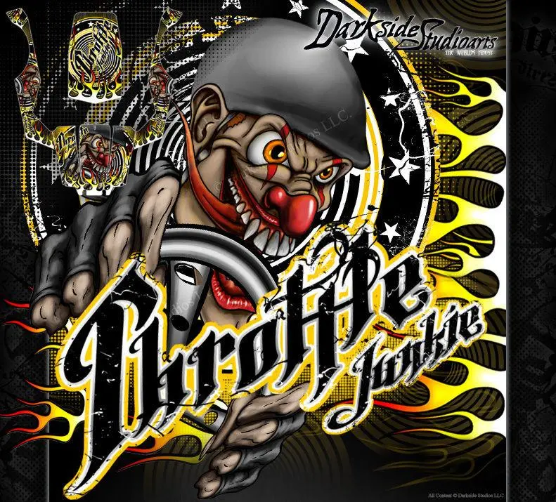 'Throttle Junkie' Body Panel Hop Up Graphics Skin Kit Fits Axial Wraith Panel Set # Ax04027 1