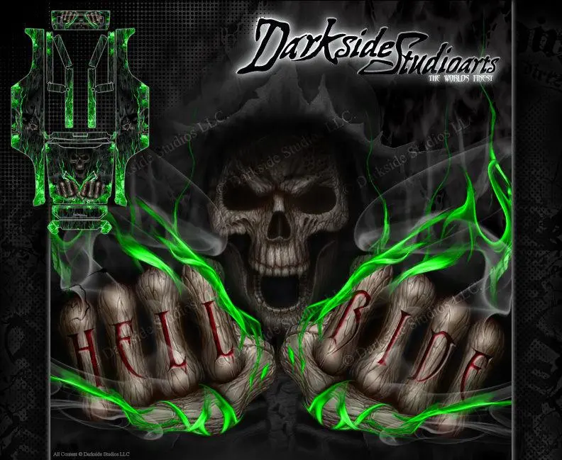 'Hell Ride' Graphics Package Kit Hop Up Skin Fits Axial Scx10 Deadbolt Body # Ax04039 1