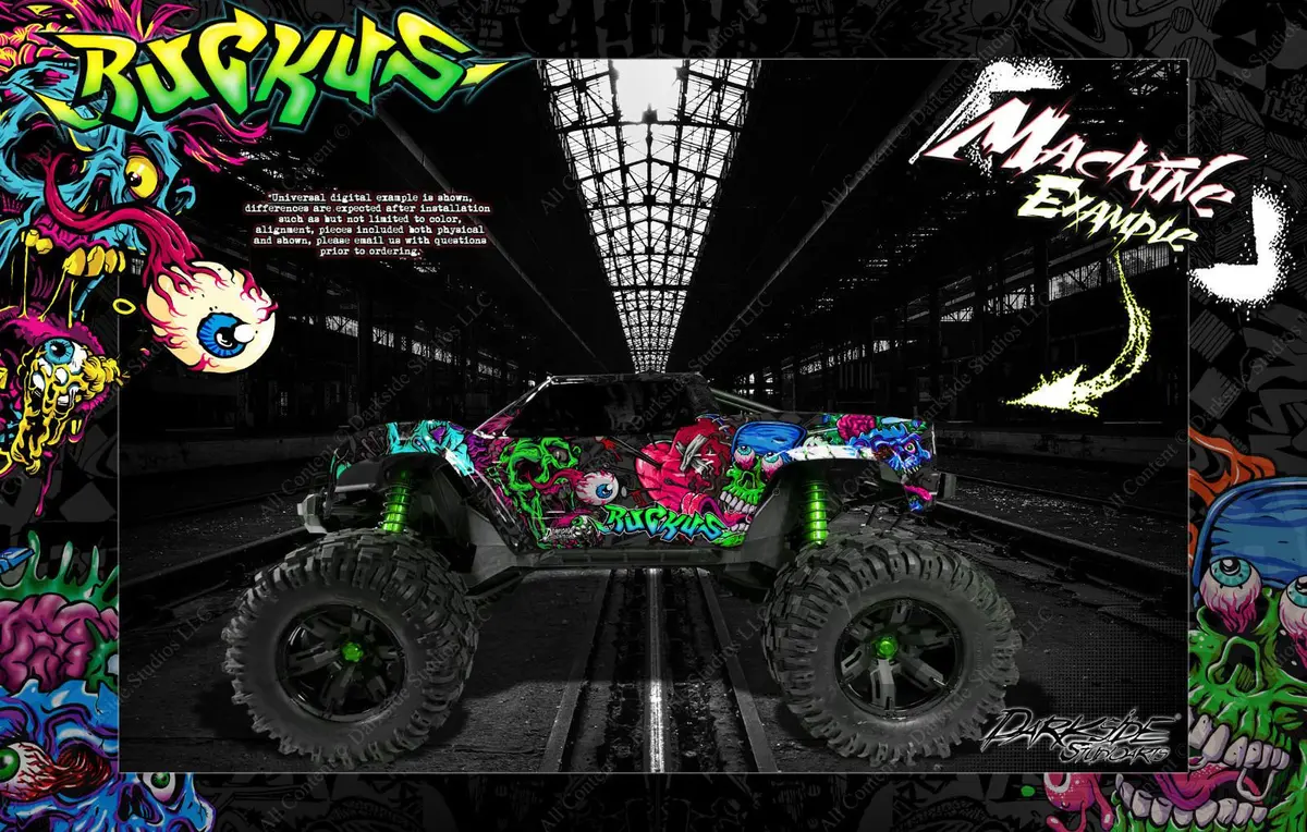 'Ruckus' Graphics Wrap Fits Traxxas X-Maxx Proline Ford Raptor, Chevy Silverado, Brute Bash & Stock Body 1