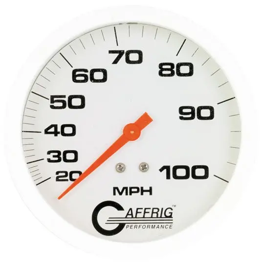Gaffrig Part #4824 3 3/4 Inch 120 Mph Liquid Filled White Speedometer Marine Boat Gauge Kit 1