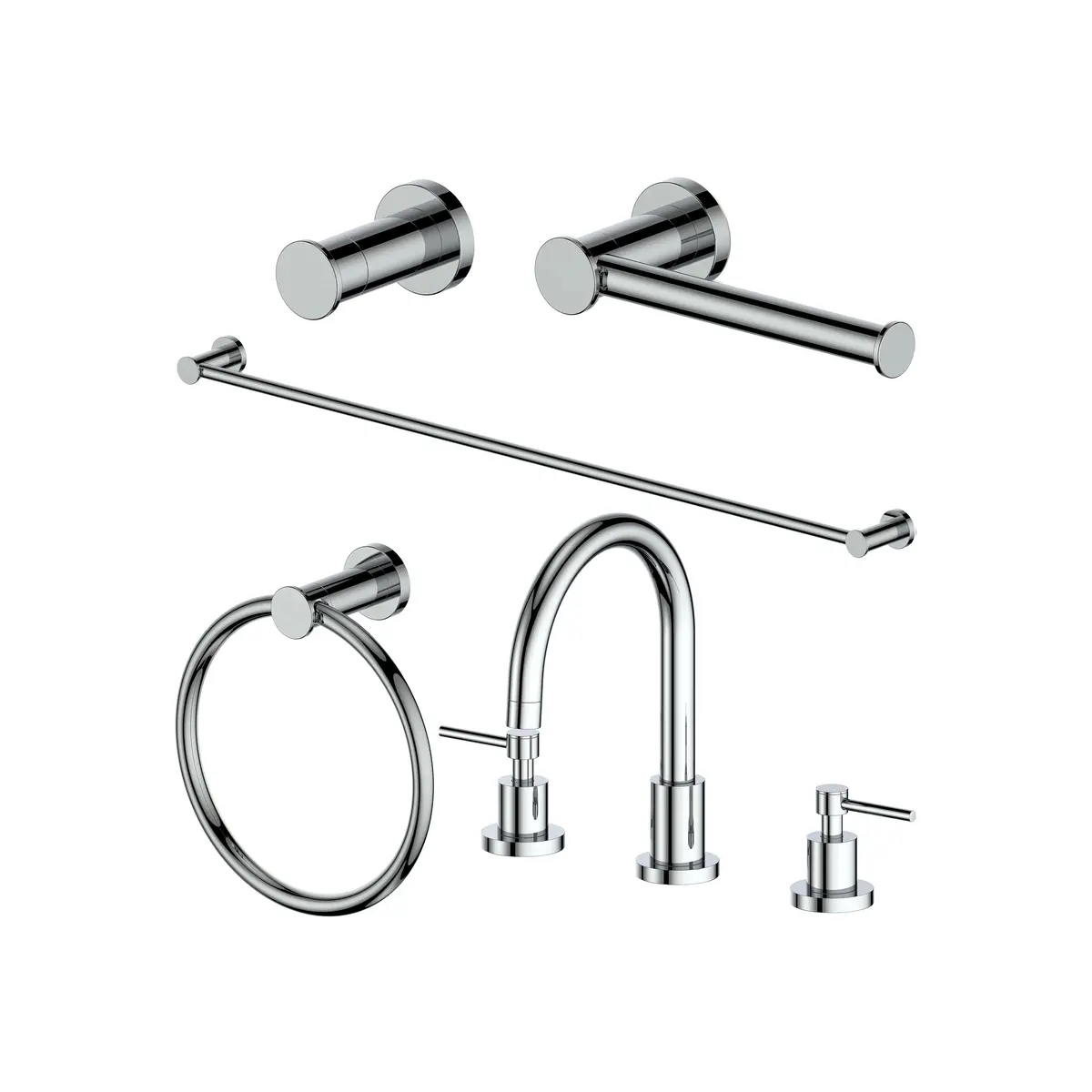 Z-Line Bathroom Hardware Sets Model 5Bp-Embyaccf-Mb 1