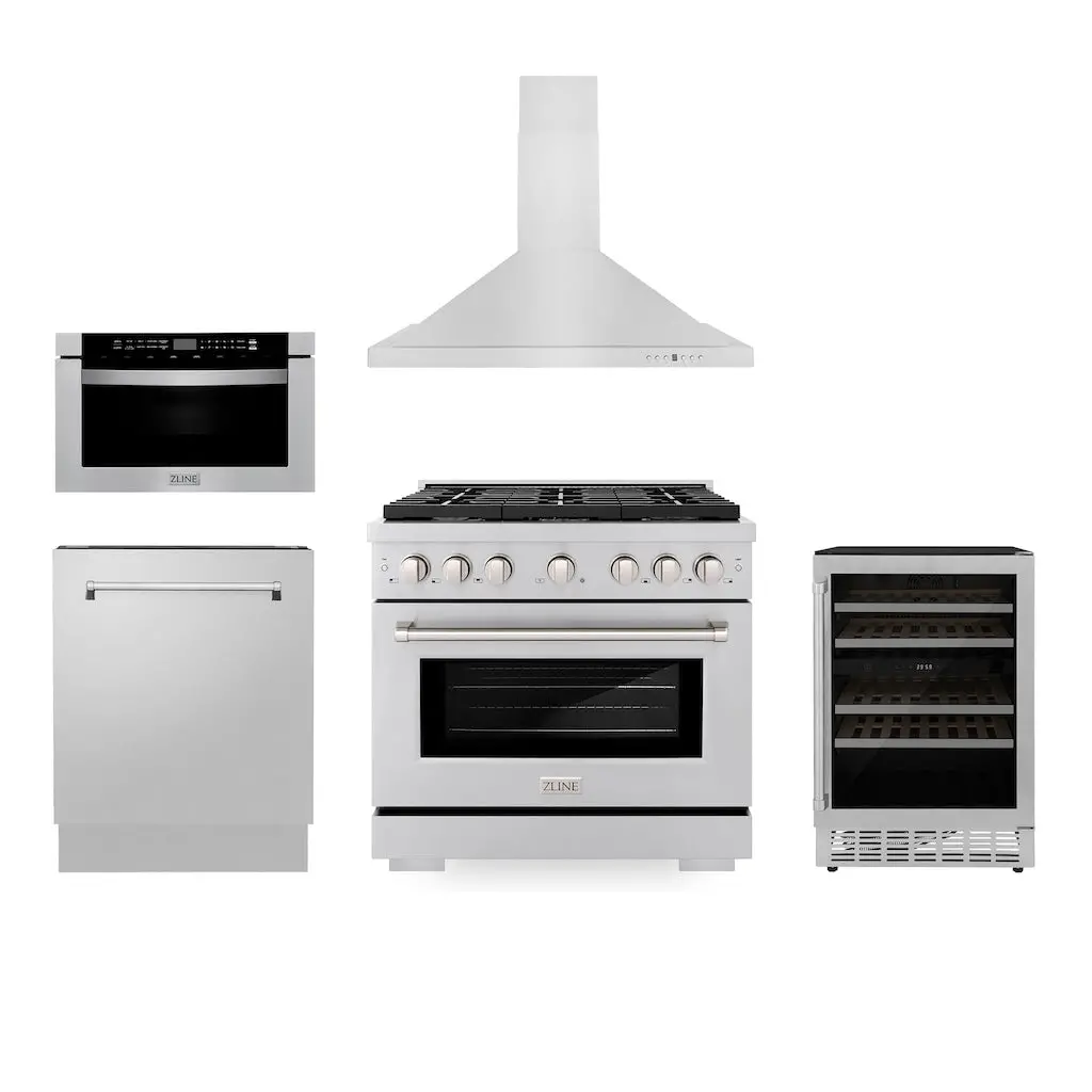 Z-Line Kitchen Packages Model 5Kp-Sgrrh36-Mwdwv-Rwv 1