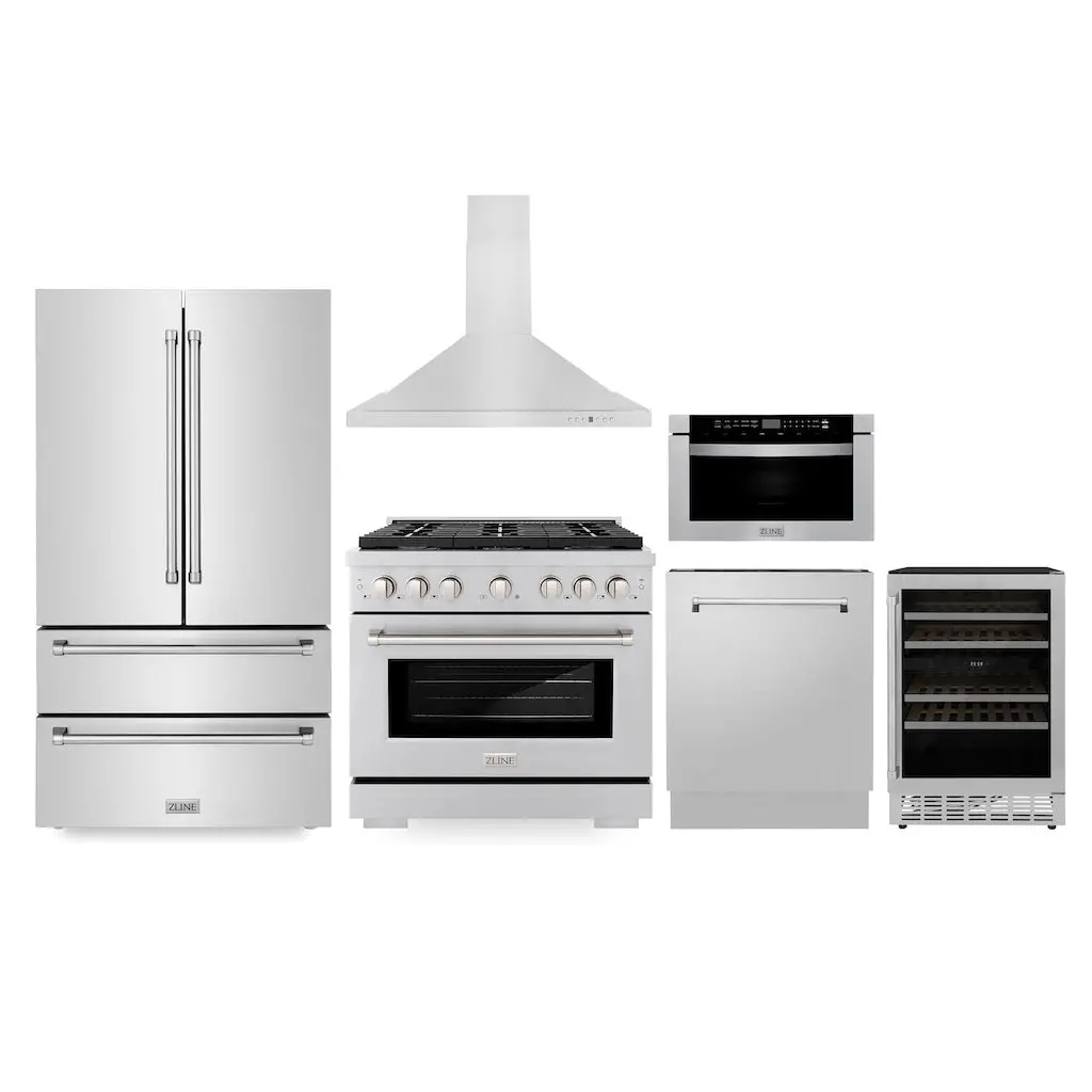 Z-Line Kitchen Packages Model 6Kpr-Sgrrh36-Mwdwv-Rwv 1