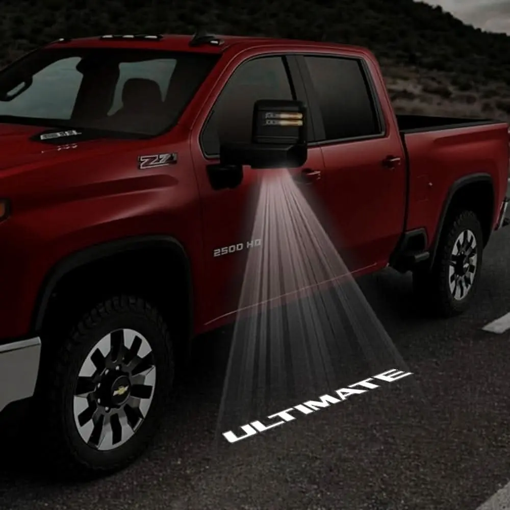 Chevrolet Cheyenne 4Th Gen Premium Side Wing Mirror Puddle Lights Multiple Designs 2015-2026 6