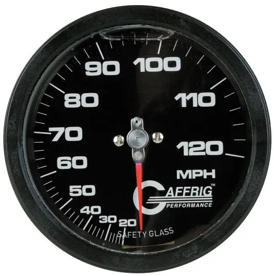Gaffrig Part #4104 4 Inch 120 Mph Liquid Filled Speedometer Marine Boat Gauge Head Only Black 1