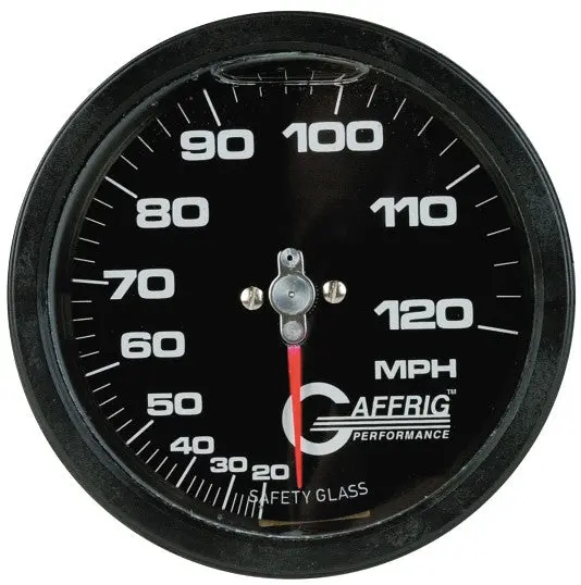 Gaffrig Part #4124 4 Inch 120 Mph Black Liquid Filled Speedometer Marine Boat Gauge Kit 1