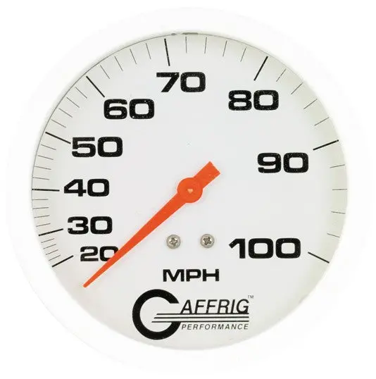 Gaffrig Part #4820 3 3/4 Inch 80 Mph Liquid Filled White Speedometer Marine Boat Gauge Kit 1