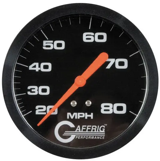 Gaffrig Part #4300 3 3/4 Inch 80 Mph Liquid Filled Speedometer Marine Boat Gauge Head Only Black 1