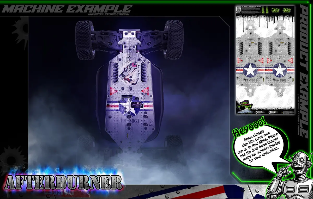 'Afterburner' Themed Chassis Skin Fits Kraken | Vekta.5 & 5E | Kv5tt | Vesla.5 1