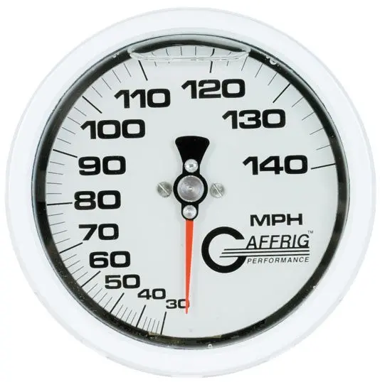 Gaffrig Part #4606 4 Inch 140 Mph Liquid Filled White Speedometer Marine Boat Gauge Head Only 1