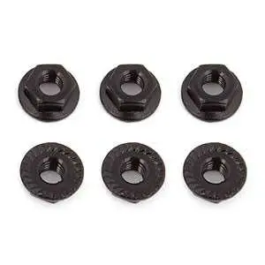Associated M4 Flanged Nut, Knurled (Black) 1