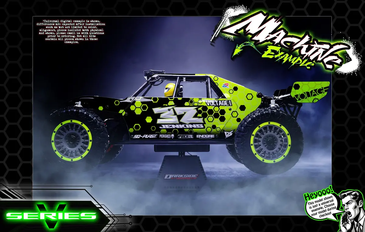 'Series V' Themed Graphics Skin Kit Fits Losi® | Desert Buggy Xl | Desert Buggy Xl 2.0 | Desert Buggy Xl-E | Desert Buggy Xl-E 2.0 1