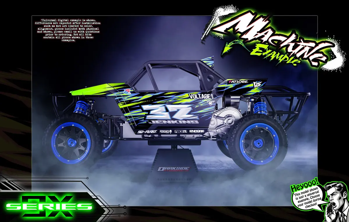 'Series 9X' Themed Wrap Fits Kraken Rc® | Sx5 Sidewinder | Tsk | Tsk-B | Vekta.5 | Vesla.5 1