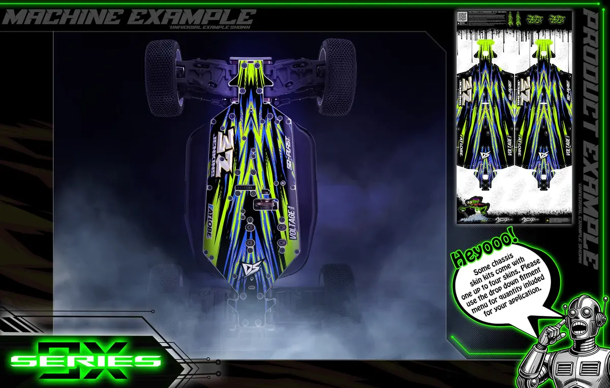 'Series 9X' Aftermarket Themed Chassis Skin Fits Traxxas® | Unlimited Desert Racer 1