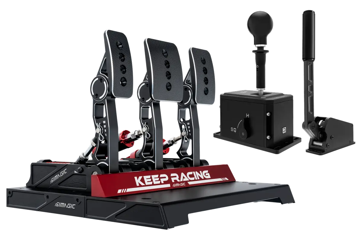 Simagic P1000-3 Pedal Set, Ds-8X Shifter & Tb-1 Handbrake Bundle 1