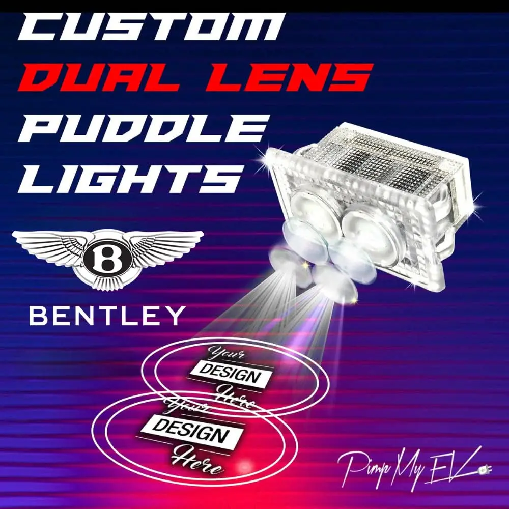 Custom Dual Lens Led Courtesy Door Projector Puddle Lights For Bentley 1