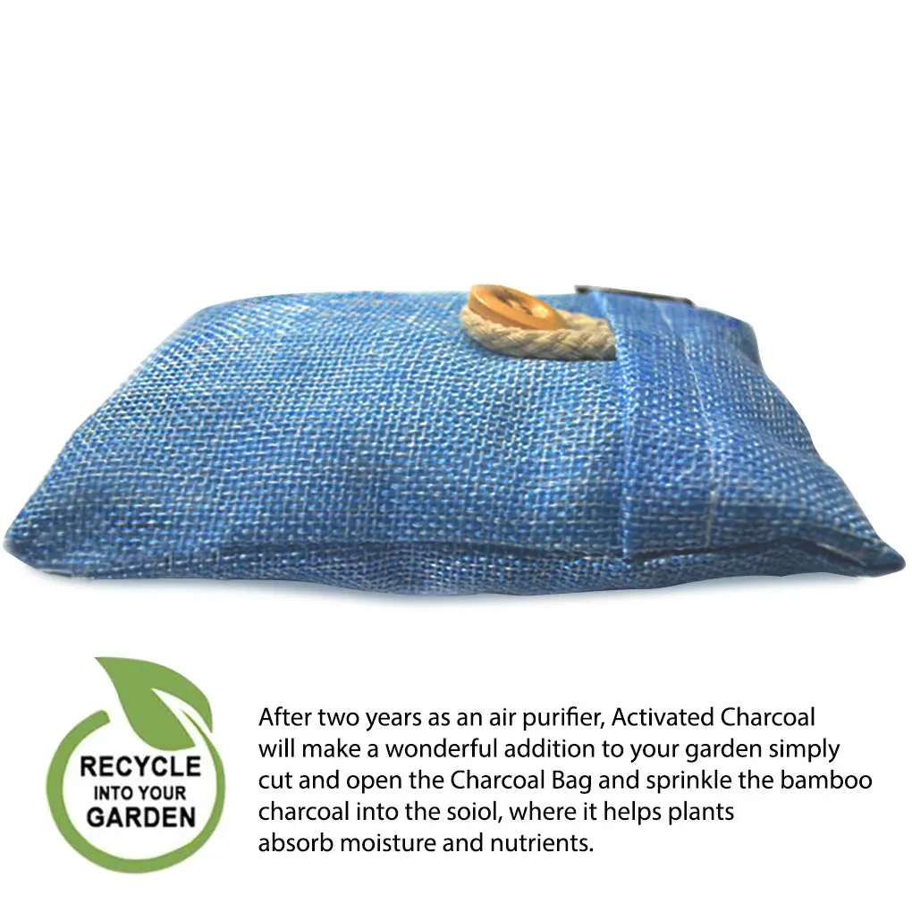 Bag Bamboo Activated Charcoal (Blue) 100% Natural & Chemical Free Moisture 1