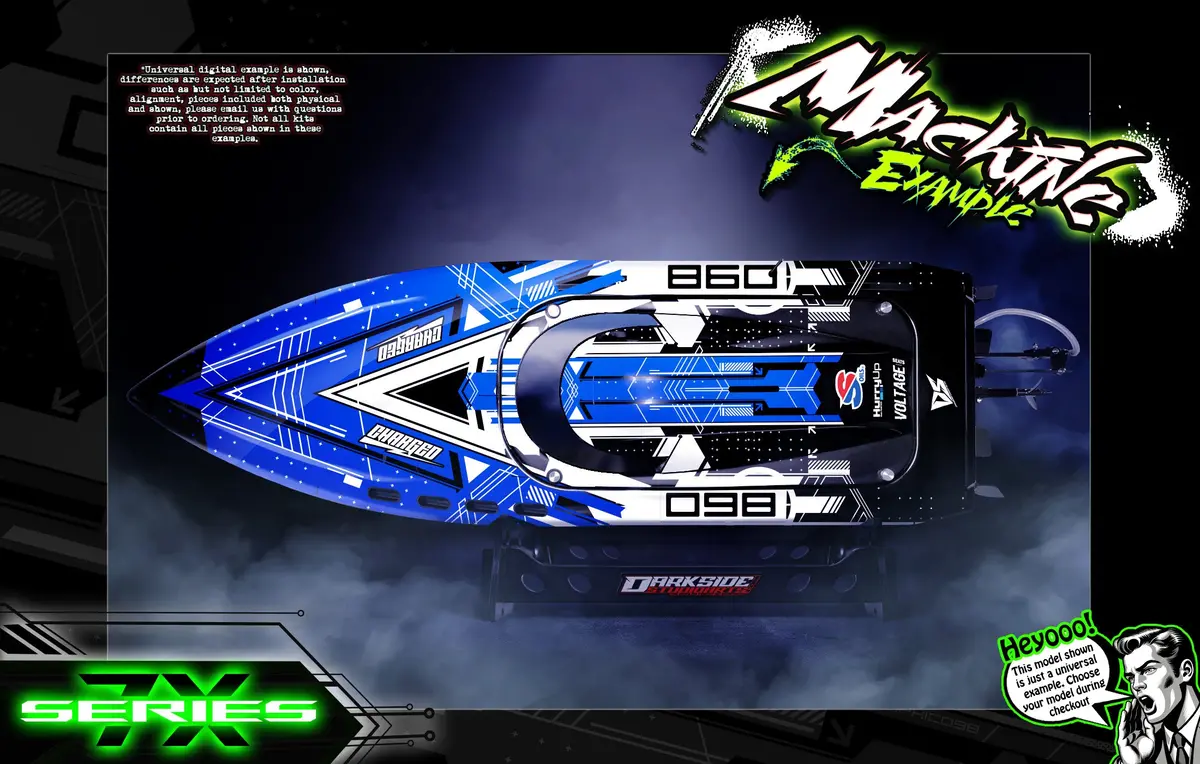 'Series 7X' Themed Graphics Skin Kit Fits Oxidean Marine® | Animal Cat I & Ii | Dominator | Mini-Dom 1