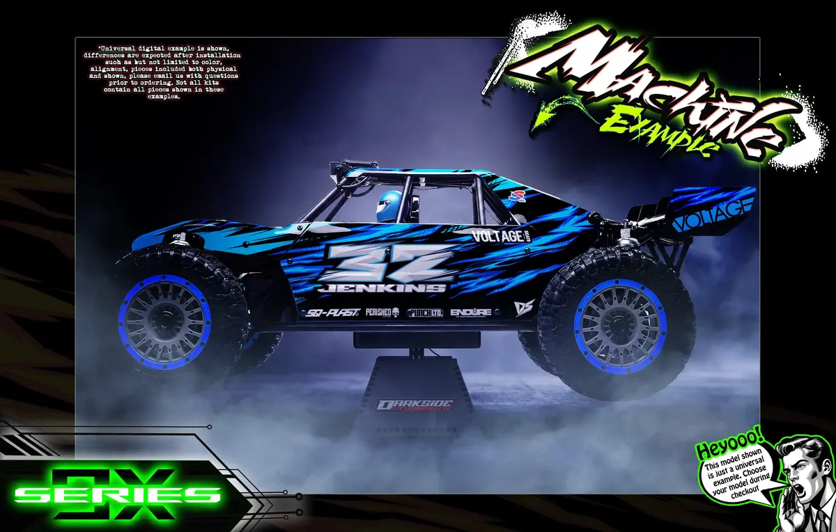 'Series 9X' Themed Graphics Skin Kit Fits Losi® | Desert Buggy Xl | Desert Buggy Xl 2.0 | Desert Buggy Xl-E | Desert Buggy Xl-E 2.0 1