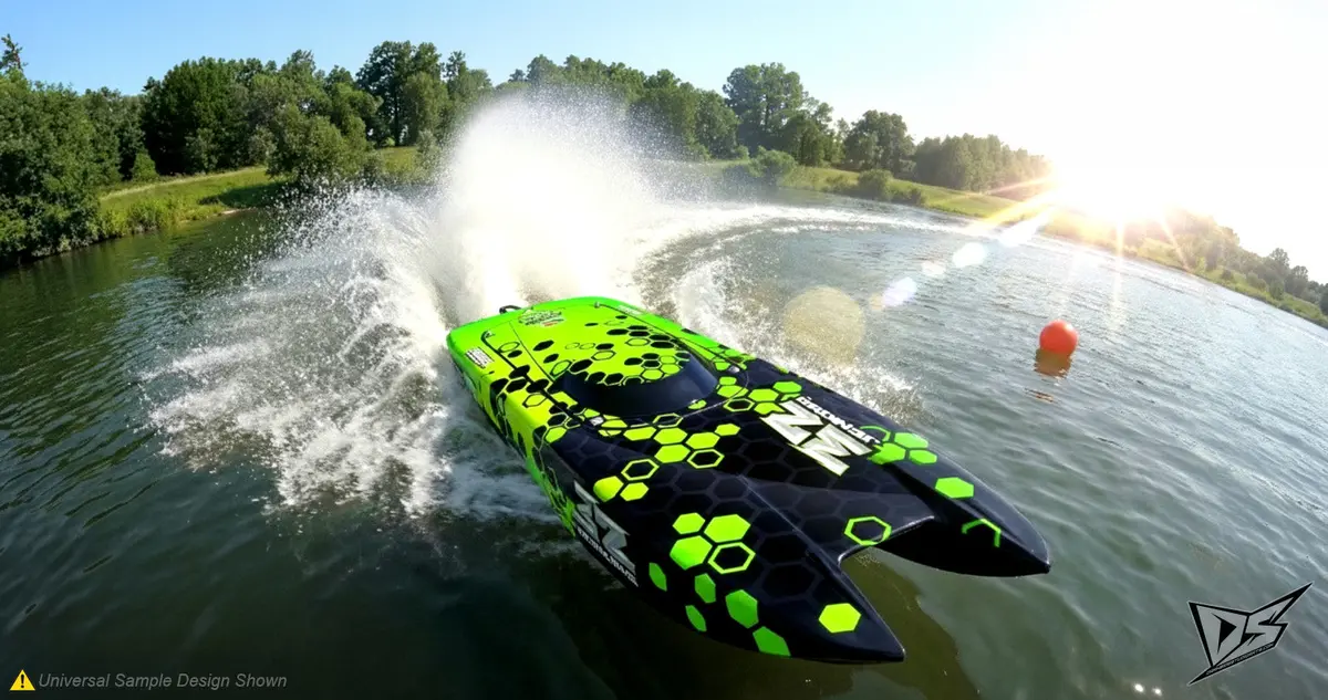 'Series 5X' Themed Graphics Skin Kit Fits Pro Boat® | Blackjack | Impulse | Jetstream | React | Recoil | Shockwave | Sonicwake | Ul-19 | Veles | Zelos 12