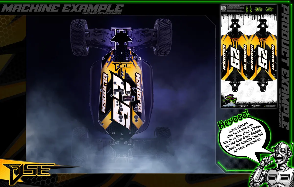 'Fuse' Themed Chassis Skin Fits Arrma® 1/7 Speed Series | Infraction | Limitless | Felony 1