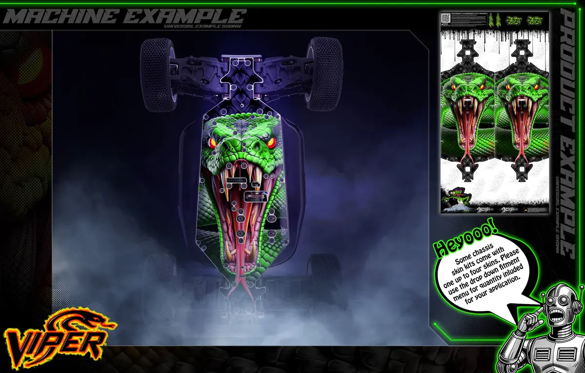 'Viper' Aftermarket Themed Chassis Skin Fits Traxxas® | Unlimited Desert Racer 1