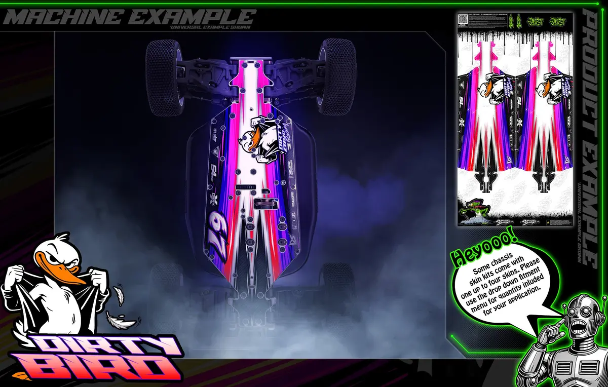 'Dirty Bird' Themed Chassis Skin Fits Losi® Dbxl & Dbxl-E Series | Dbxl | Dbxl 2.0 | Dbxl-E | Dbxl-E 2.0 1