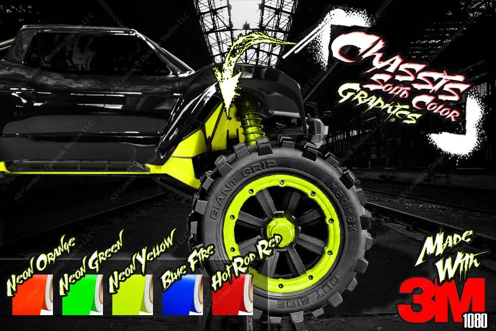 'Neon' 3M Accessory Graphics Made To Fit Shock Towers On Traxxas X-Maxx 6S 8S Chassis 1