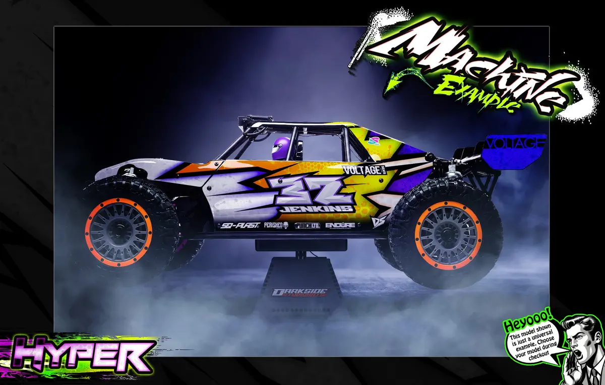 'Hyper' Themed Graphics Skin Kit Fits Losi® | Desert Buggy Xl | Desert Buggy Xl 2.0 | Desert Buggy Xl-E | Desert Buggy Xl-E 2.0 1