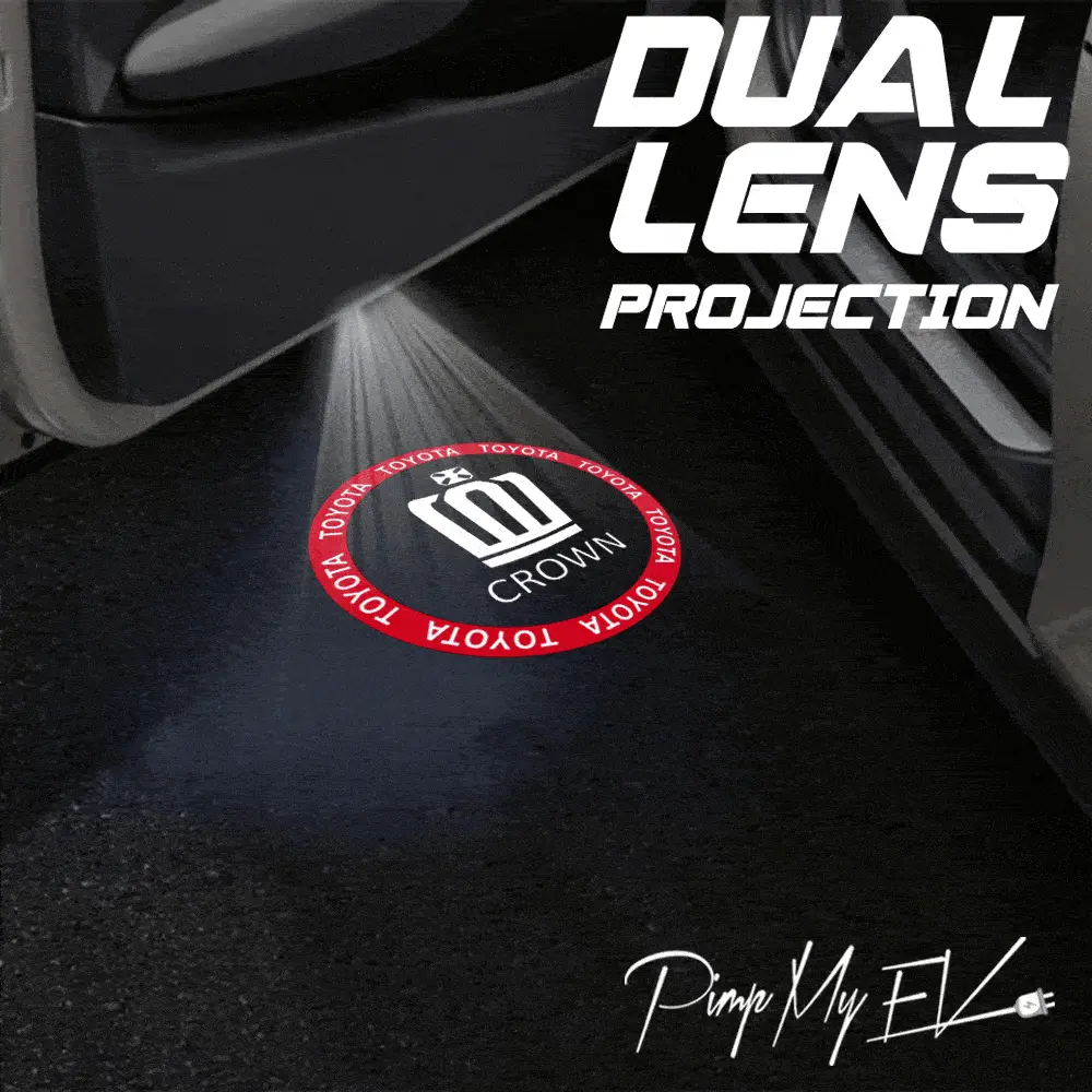 Toyota Crown 12Th/13Th/14Th Gen Dynamic Dual Lens Premium Door Puddle Lights Multiple Designs 2003–2017 1