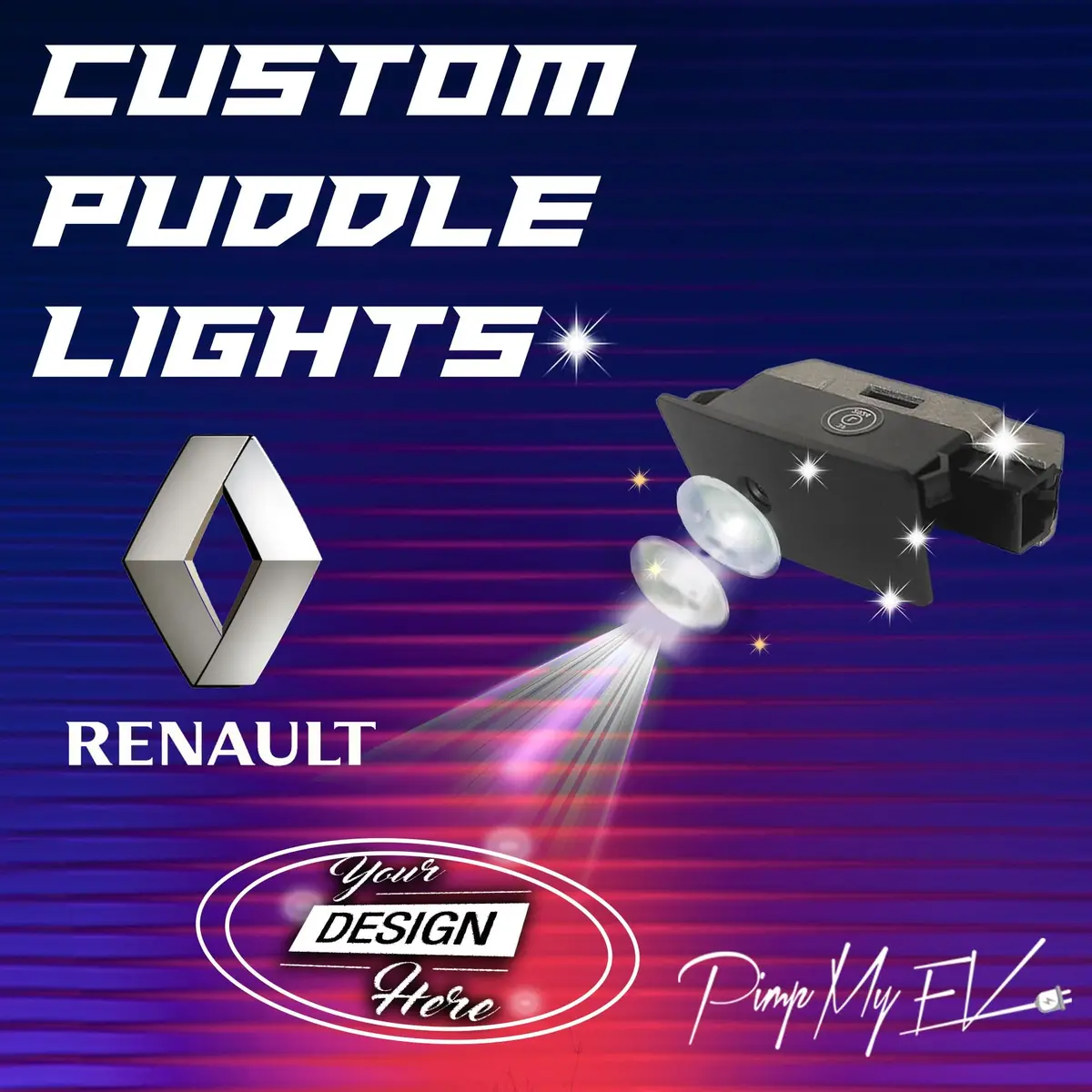 Custom Led Courtesy Door Projector Puddle Lights For Renault 2002-2026 1