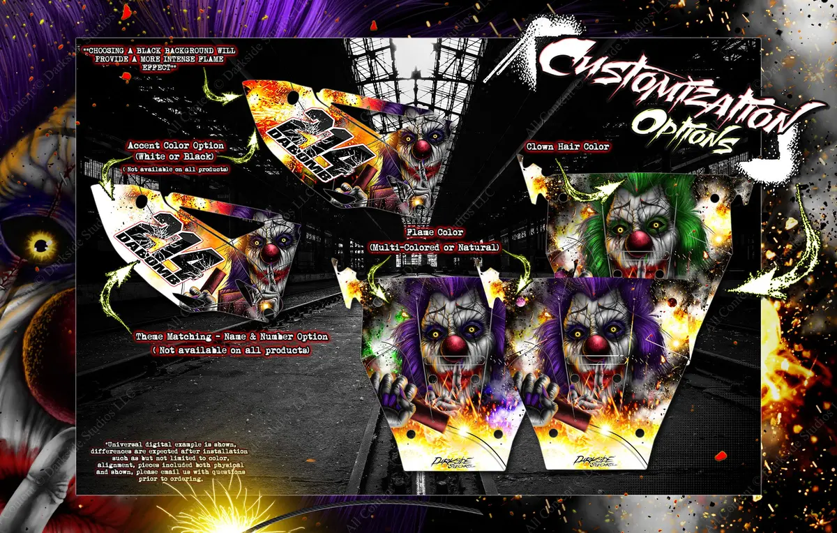 'Pyro' Themed Chassis Skin Fits Losi 8Ight Series | 8Ight Xe | 8Ight Xt Xte | 8Ight Xe Elite | 8Ight Xe Elite 2.0 | 8Ight-X/E 2.0 | 8Xte Rtr 2