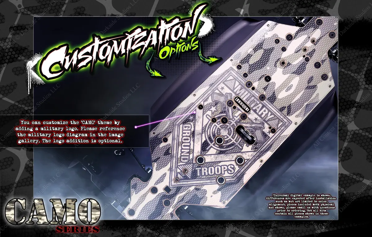 'Camo' Aftermarket Themed Chassis Skin Fits Traxxas® | Drag Slash | Mudboss | Slash 2Wd | Slash 2Wd Lcg | Slash 4Wd | Slash 4Wd Lcg 2