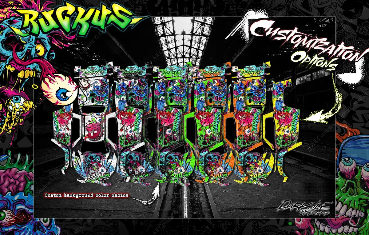 'Ruckus' Themed Chassis Skin Fits Losi® 5Ive Series | 5Ive-T | 5Ive-T 2.0 | 5Ive-T 2.0 V2 | 5Ive-B | 5Ive Mini Wrc 2