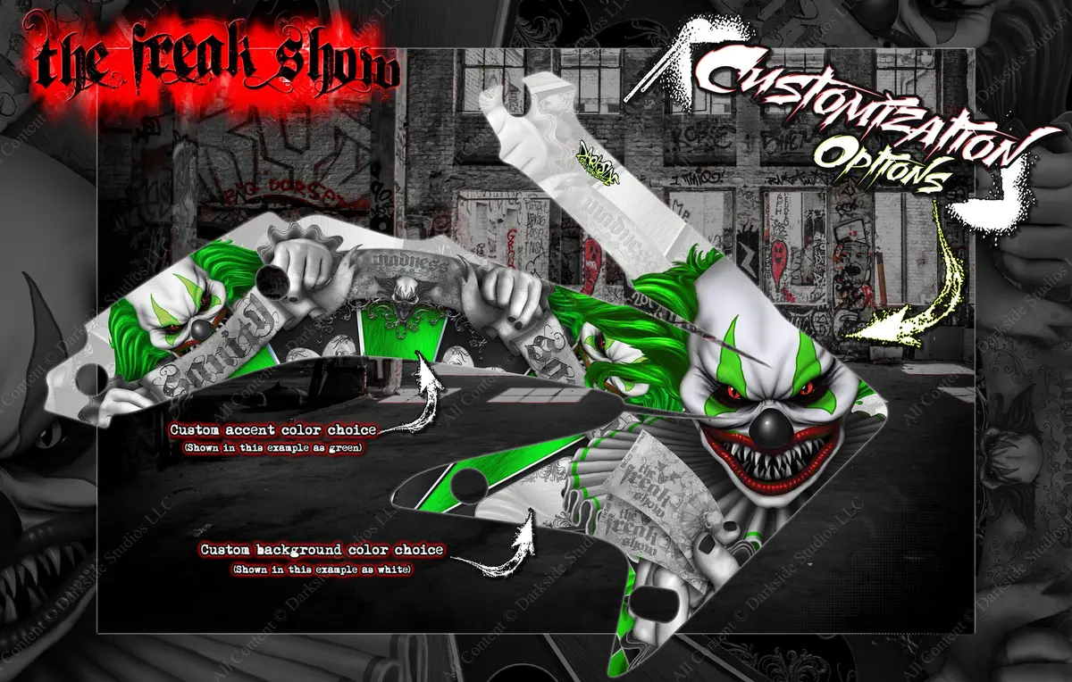 'The Freak Show' Themed Chassis Skin Fits Losi® 5Ive Series | 5Ive-T | 5Ive-T 2.0 | 5Ive-T 2.0 V2 | 5Ive-B | 5Ive Mini Wrc 2