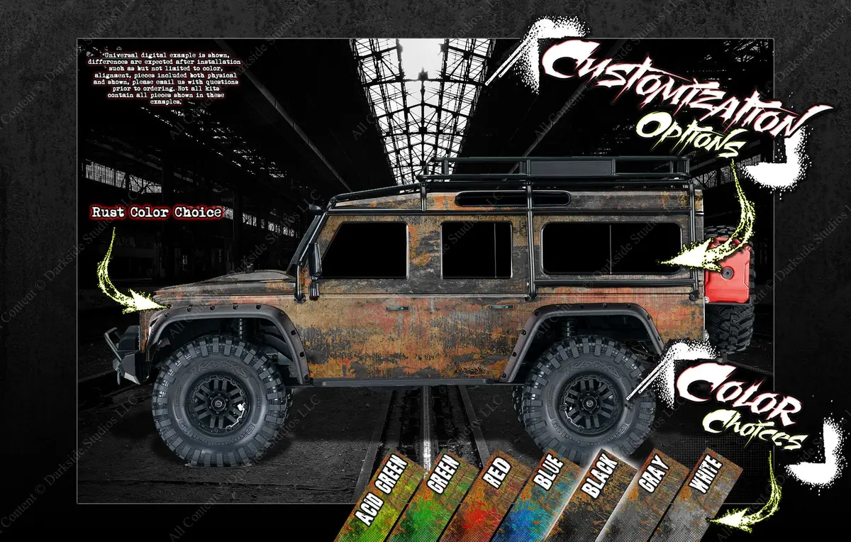 'Rust' Series Graphics Skin Fits Traxxas Trx-4 Defender Sport 1