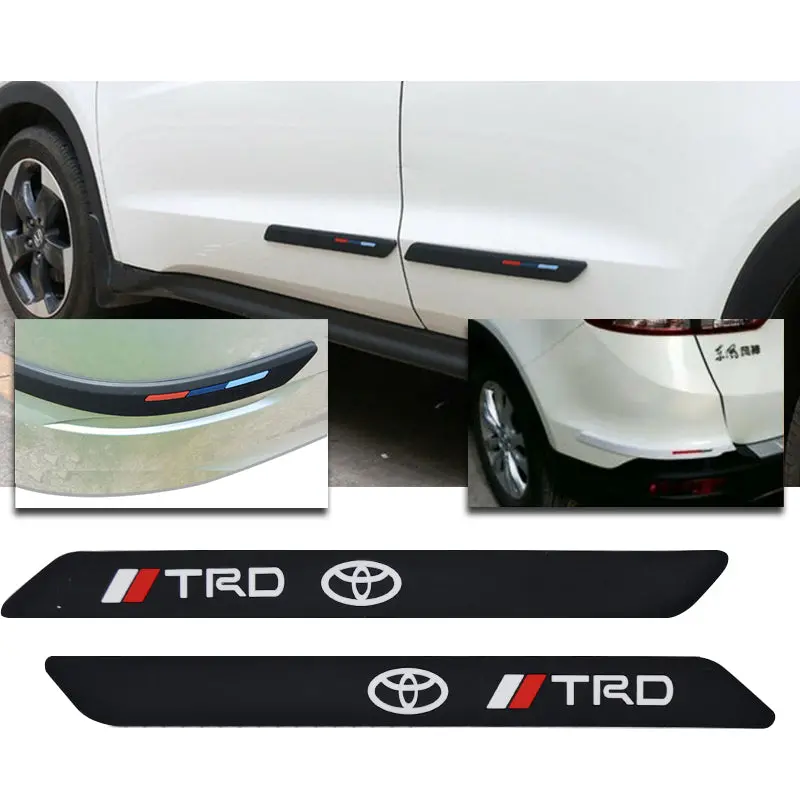 2Pcs Trd Carbon Fiber Front&Rear Bumper Protector 1