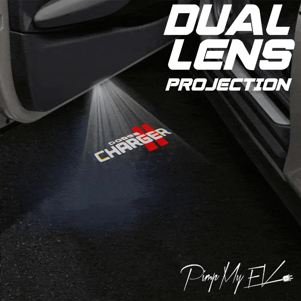 Dodge Charger 6Th/7Th/8Th Gen Dynamic Dual Lens Premium Door Puddle Lights Multiple Designs 2006-2024 1