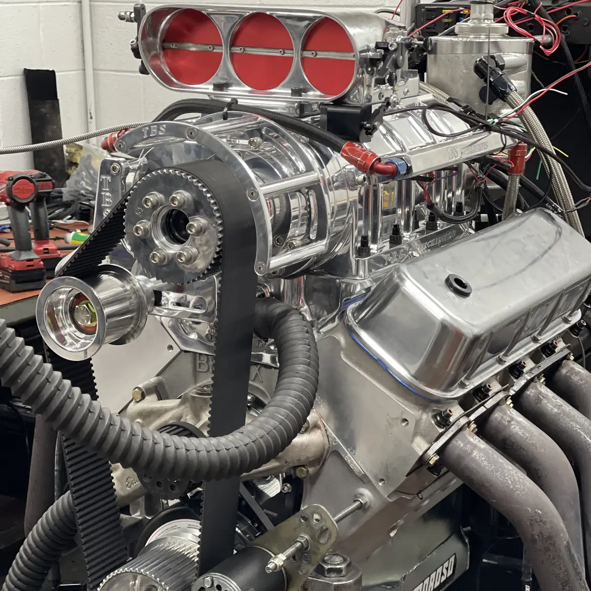 555Ci Blown, Fuel Injected Bbc, Hydraulic Roller Engine - Complete 4