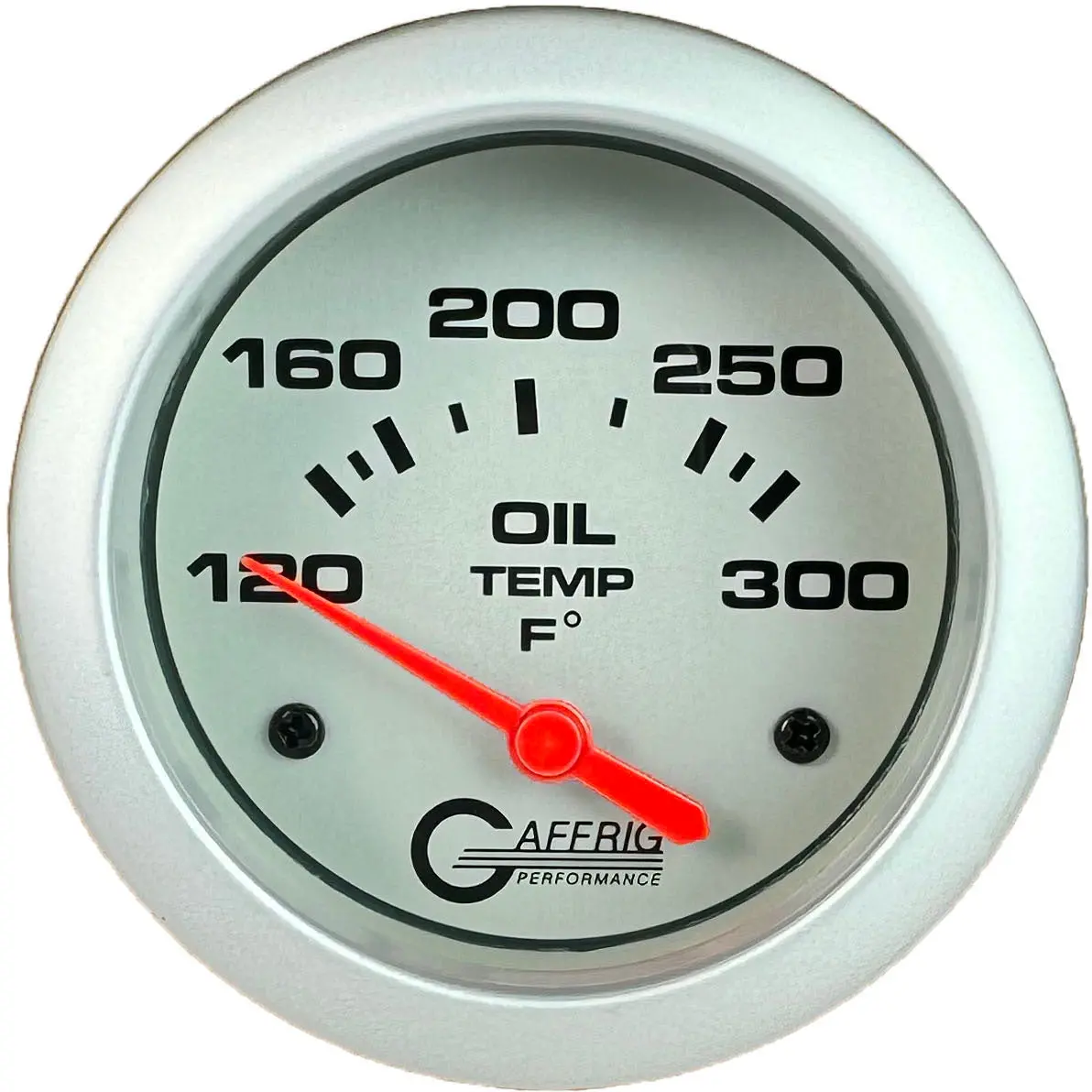 Gaffrig Part #11003 2 5/8 Inch Electric Oil Temperature Marine Boat Gauge 100-300 F - Includes Sender & Bushing Kit Platinum 1