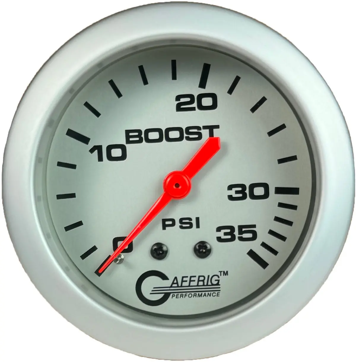 Gaffrig Part #11010 2 5/8 Inch Mechanical Boost Marine Boat Gauge 0-35 Psi Platinum 1