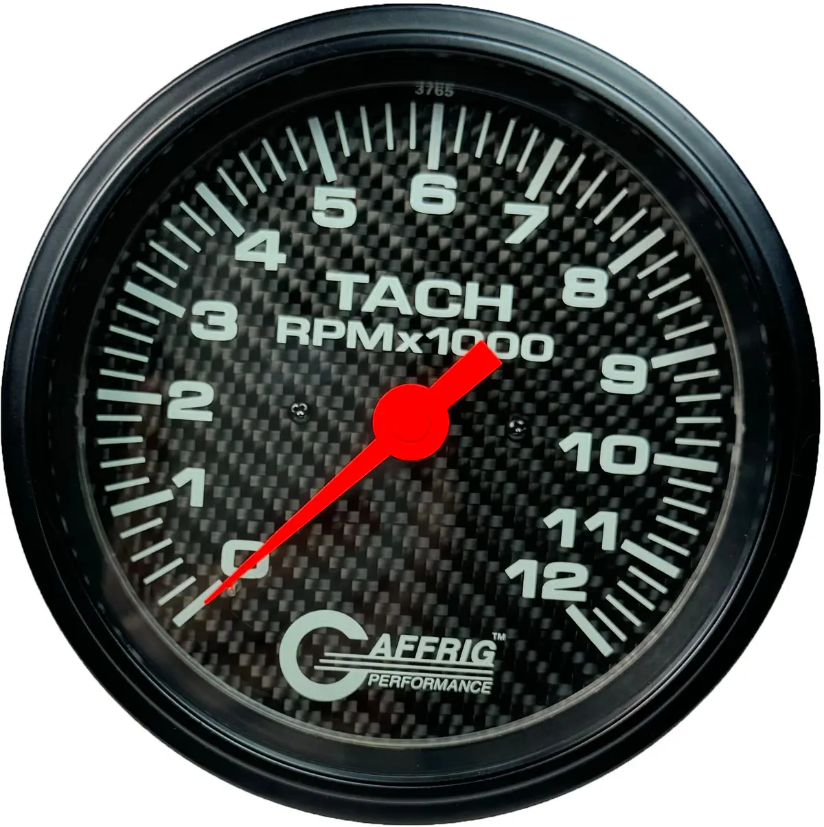 Gaffrig Part #10023 4 5/8 Inch Electric Tachometer Marine Boat Gauge 0-12000 Rpm Carbon Fiber 1