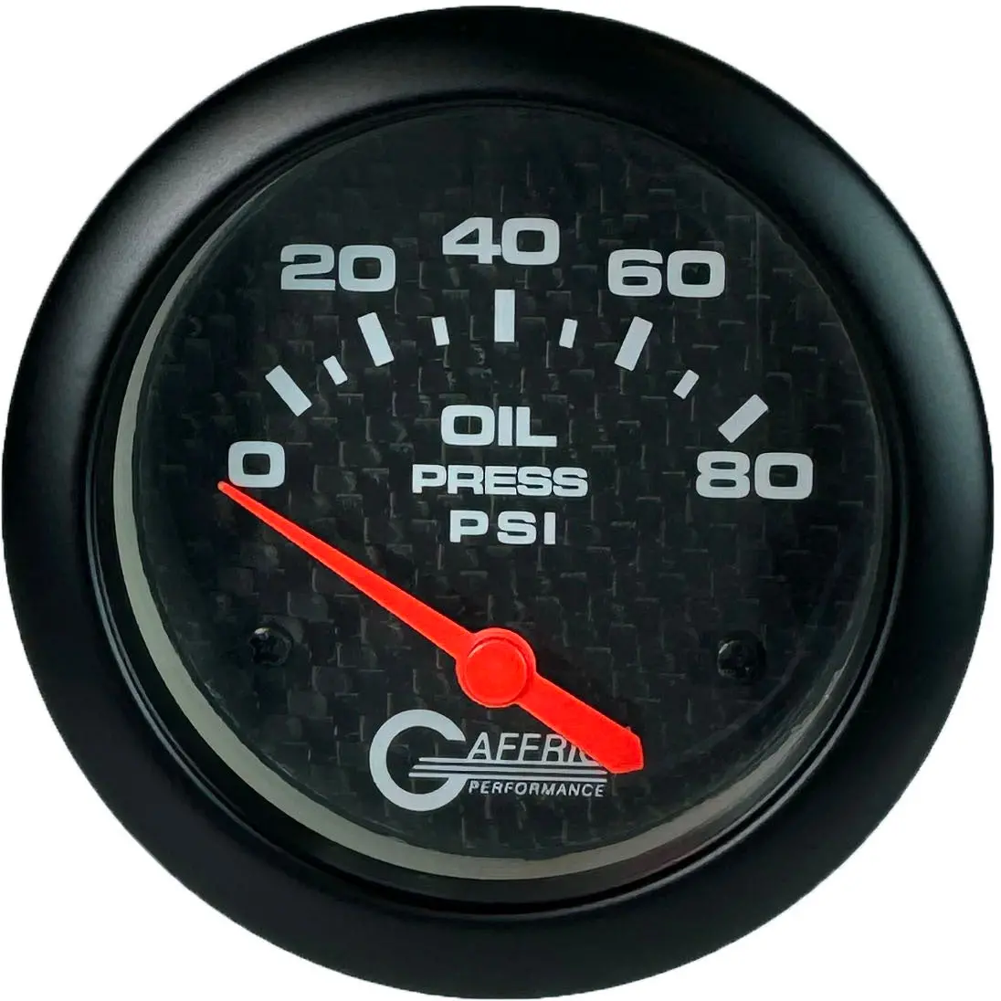 Gaffrig Part #12001 2 5/8 Inch Electric Oil Pressure Marine Boat Gauge 0-80 Psi Carbon Fiber - Includes Sender 1